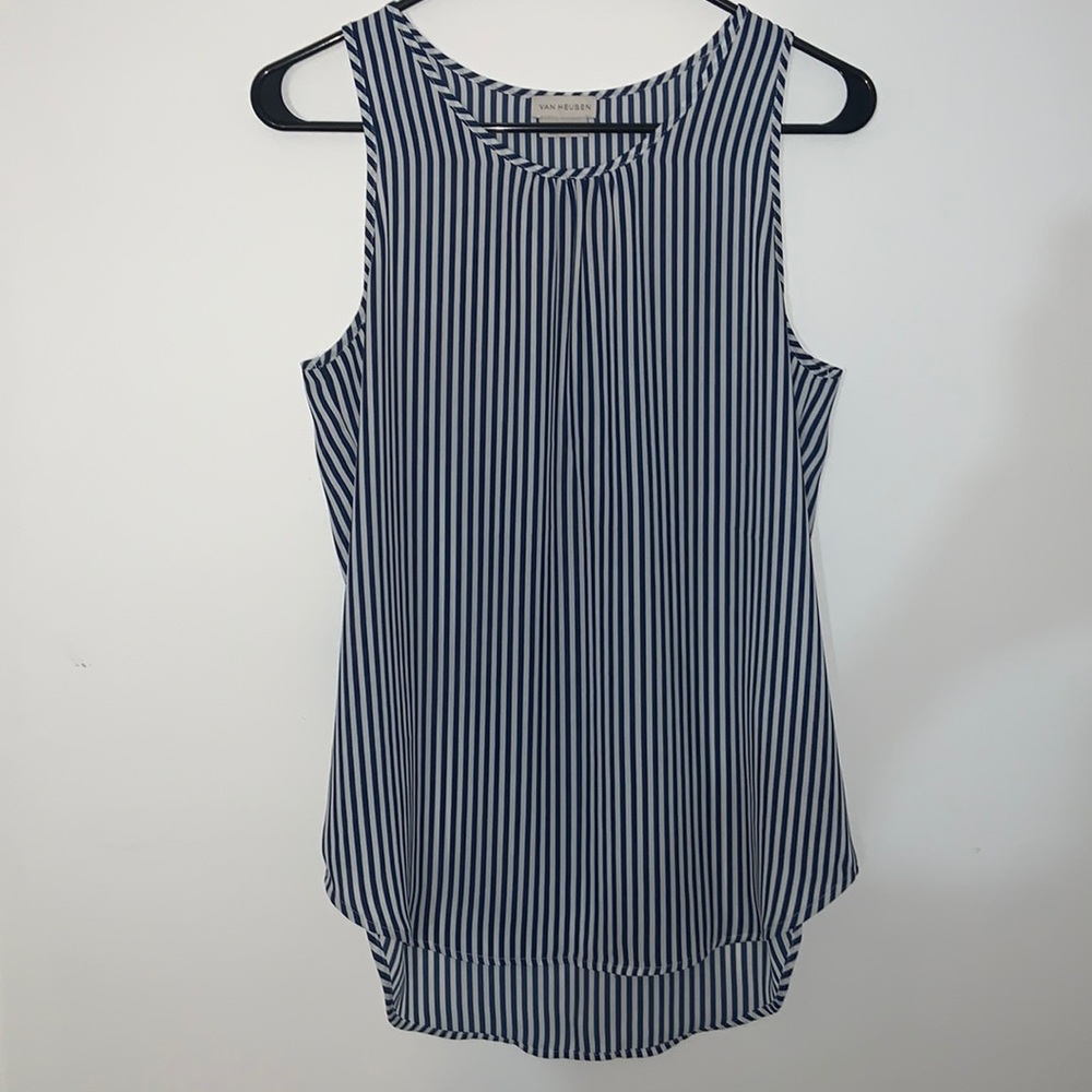 Blue and white stripped shirt